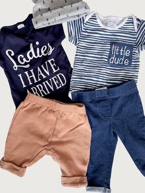 💙3 FOR $25 |  Baby boy 0-3 M Ladies I have arrived bundle